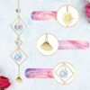 6-Piece Colorful Crystal Suncatcher Set for Home Decor