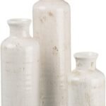 Chic Sullivans White Ceramic Vase Set for Farmhouse Decor