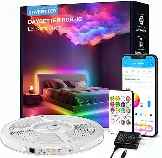 DAYBETTER RGB Smart IC LED Strip Lights for Vibrant Decor