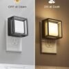 DORESshop Dimmable LED Night Lights with Dusk-to-Dawn Sensor