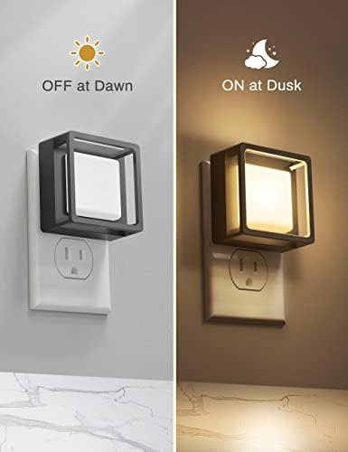 DORESshop Dimmable LED Night Lights with Dusk-to-Dawn Sensor