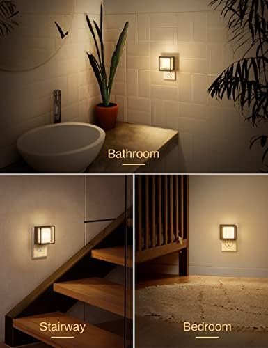 DORESshop Dimmable LED Night Lights with Dusk-to-Dawn Sensor