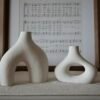 Modern Ceramic Donut Vases - Set of 2